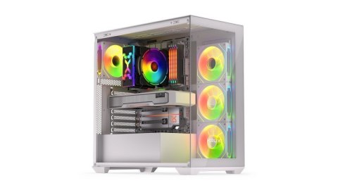 Obudowa Krux Exo White Midi Tower z hartowanym szkłem RGB