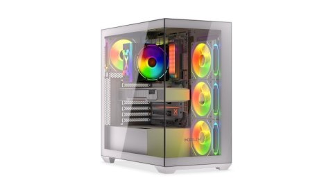 Obudowa Krux Exo White Midi Tower z hartowanym szkłem RGB