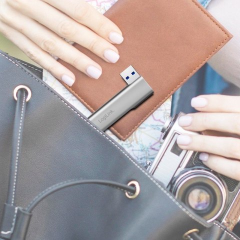 LogiLink HUB USB-A 4 portowy aluminiowy 3.0 elegancki