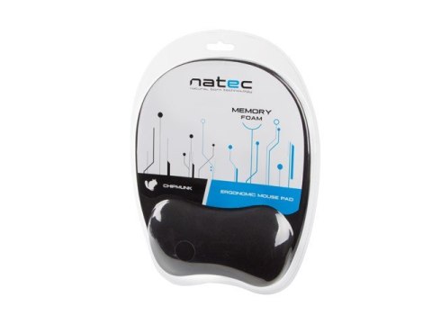 Podkładka ergonomiczna Natec CHIPMUNK z memory foam czarna