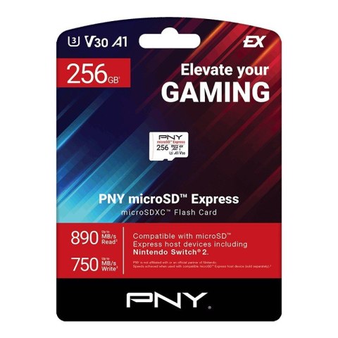 Karta pamięci PNY microSD Express 256GB ultra szybka UHS-I z wysoką wydajnością