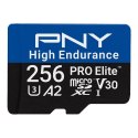 PNY Karta pamięci microSD PRO Elite High Endurance 256GB szybka U3 V30