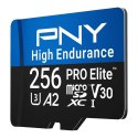 PNY Karta pamięci microSD PRO Elite High Endurance 256GB szybka U3 V30