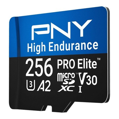 PNY Karta pamięci microSD PRO Elite High Endurance 256GB szybka U3 V30