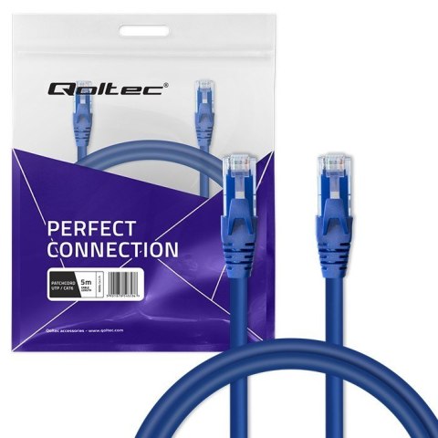 Kabel Qoltec UTP CAT6 5m z RJ-45 szybka transmisja sieciowa