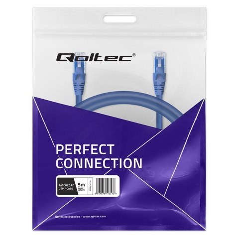 Kabel Qoltec UTP CAT6 5m z RJ-45 szybka transmisja sieciowa