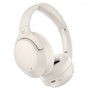 Słuchawki nauszne Audeeo Melovibe EX kremowe Bluetooth 5.3 z ANC