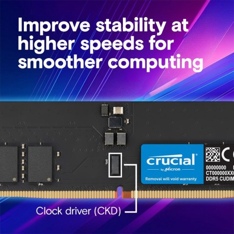 Pamięć Crucial DDR5 64GB 6400MHz 2x32GB CL52 CUDIMM najszybsza