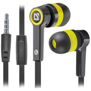 Słuchawki douszne Defender PULSE 420 z mikrofonem stereo czarno-żółte