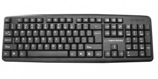 Klawiatura Esperanza AMARILLO przewodowa USB ergonomiczna czarna