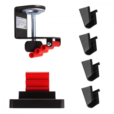 Organizer kabli Maclean Nano RS125 1345mm czarno czerwony regulowany