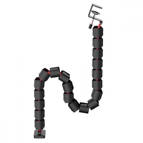 Organizer kabli Maclean Nano RS125 1345mm czarno czerwony regulowany