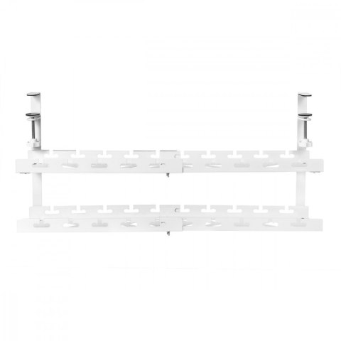 Organizer na kable Maclean MC-102 W biały dwupoziomowy