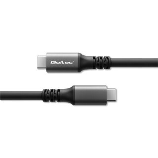 Qoltec Kabel USB4 Ultra-Fast 1m 240W Thunderbolt 3/4 40Gb/s 4K Czarny