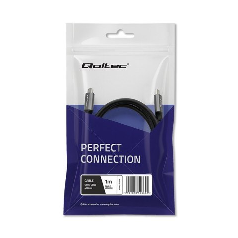 Qoltec Kabel USB4 Ultra-Fast 1m 240W Thunderbolt 3/4 40Gb/s 4K Czarny
