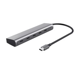 Trust HUB USB-C Halyx 5-portowy koncentrator zasilania szybki srebrny