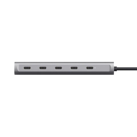 Trust HUB USB-C Halyx 5-portowy koncentrator zasilania szybki srebrny