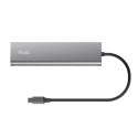 Trust HUB USB-C Halyx 5-portowy koncentrator zasilania szybki srebrny