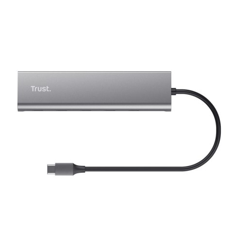 Trust HUB USB-C Halyx 5-portowy koncentrator zasilania szybki srebrny