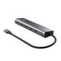Trust HUB USB-C Halyx 5-portowy koncentrator zasilania szybki srebrny