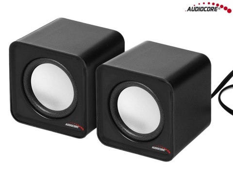 Głośniki komputerowe Audiocore AC870B 6W USB eleganckie stereo czarne