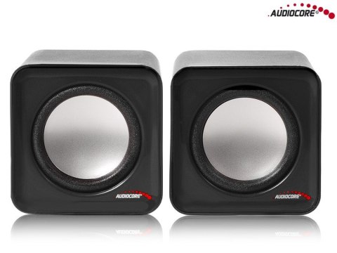 Głośniki komputerowe Audiocore AC870B 6W USB eleganckie stereo czarne