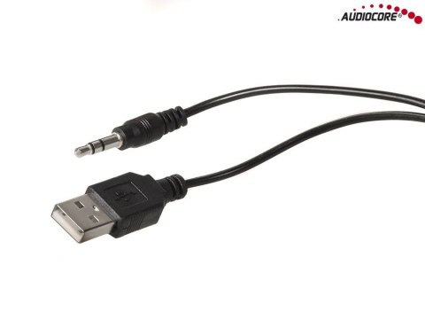 Głośniki komputerowe Audiocore AC870B 6W USB eleganckie stereo czarne