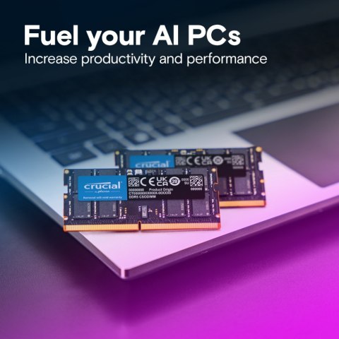 Pamięć RAM Crucial DDR5 SODIMM 48GB 2x24GB 6400 CL52 do laptopa wydajna