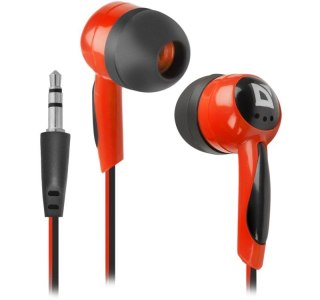 Słuchawki douszne Defender BASIC 604 czarno-czerwone stereo 3,5 mm