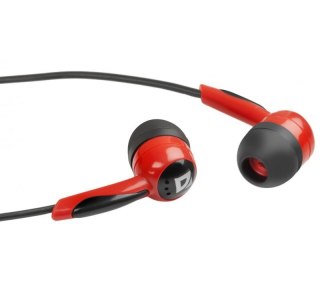 Słuchawki douszne Defender BASIC 604 czarno-czerwone stereo 3,5 mm