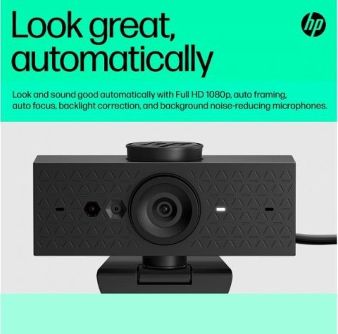 Kamera HP 625 FHD czarna z funkcjami AI i USB