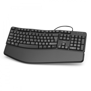 Hama Klawiatura EKC-400 ergonomiczna przewodowa z podkładką USB