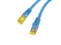 Kabel Lanberg Patchcord kat.6a S/FTP LSZH niebieski 0.25m z pełnej miedzi