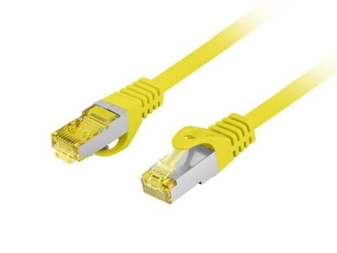 Lanberg Patchcord kat.6a S/FTP LSZH CU 0.25m żółty sieciowy kabel