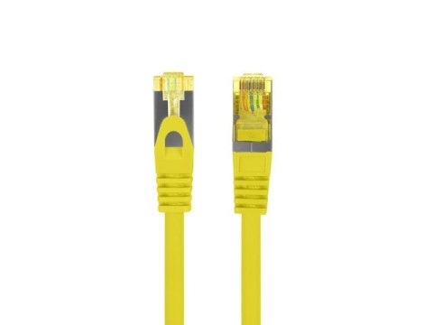Lanberg Patchcord kat.6a S/FTP LSZH CU 0.25m żółty sieciowy kabel