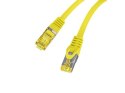 Lanberg Patchcord kat.6a S/FTP LSZH CU 0.25m żółty sieciowy kabel