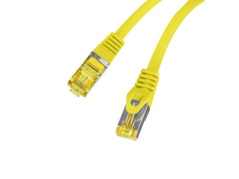 Lanberg Patchcord kat.6a S/FTP LSZH CU 0.25m żółty sieciowy kabel