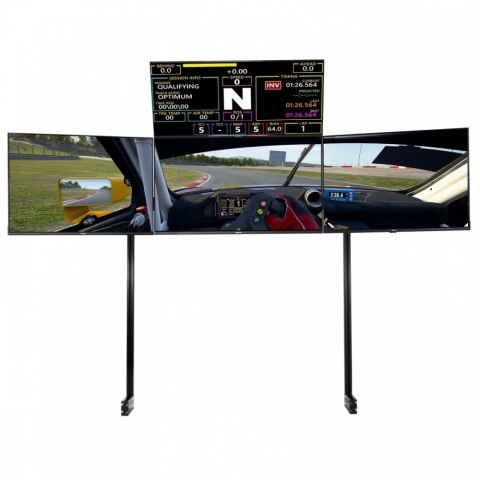 Stojak Next Level Racing Elite na 4 monitory czarny wolnostojący aluminiowy