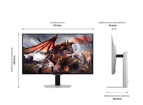 Monitor Samsung Odyssey OLED G8 32 cali 4K 240Hz FreeSync G Sync gamingowy