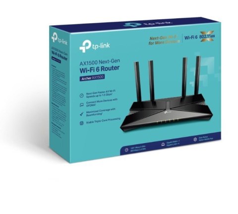 Router TP-LINK Archer AX1500 szybki WiFi 6 z 4 LAN Gigabit