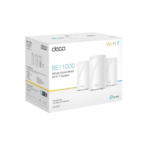 Router TP Link Deco BE65 3 pack WiFi 7 mesh 6 GHz BE11000 szybki tri band