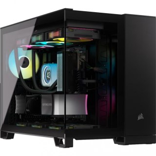 Obudowa Corsair 2500D TG mATX Midi Tower czarna przewiewna szkło hartowane