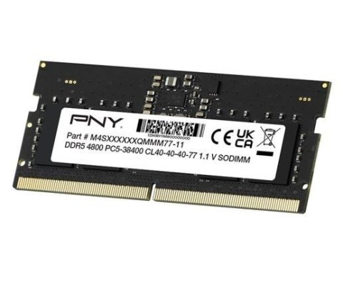 Pamięć RAM PNY 16GB DDR5 4800MHz SODIMM szybka i energooszczędna