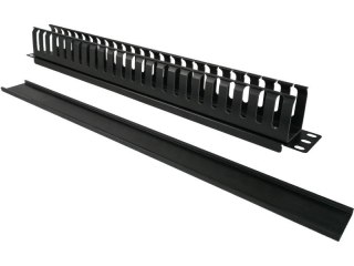 Organizator kabli Alantec 1U 19 cali z pokrywą maskującą czarny