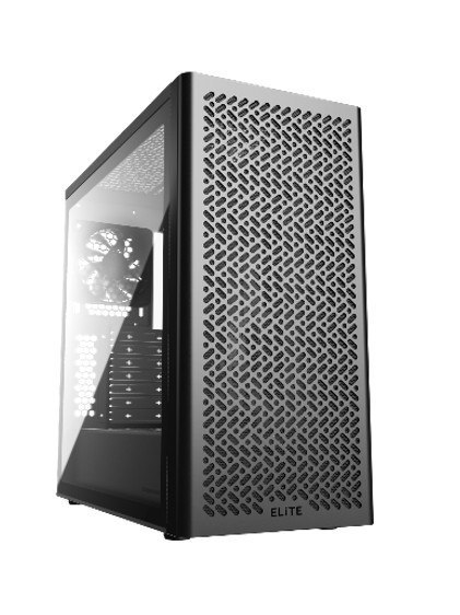 Obudowa Cooler Master Elite 502 Lite czarna Midi Tower siatkowy przód