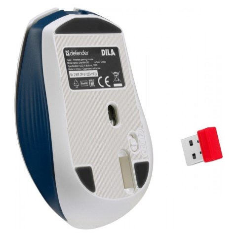 Mysz Defender Dila MM-282 RGB bezprzewodowa gamingowa lekka 1800DPI