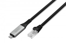 Kabel adapter USB-C Digitus 5m gigabitowy LSZH szybki Ethernet