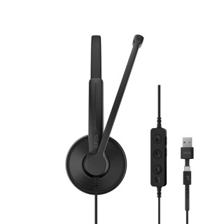 Słuchawki EPOS IMPACT 100 MS Mono lekkie do call center USB-C/A