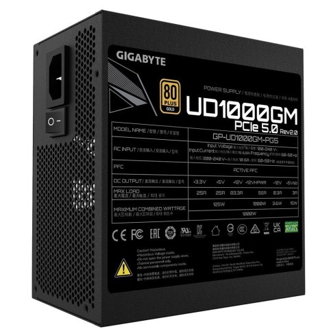 Zasilacz Gigabyte UD1000GM 1000W modularny 80PLUS GOLD ATX