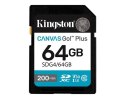 Karta SD Kingston Canvas Go Plus 64GB 200MB/s 4K szybka pamięć